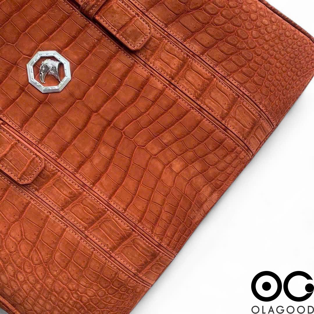 Cặp laptop công sở da cá sấu nile nubuck - CLT0123SN - Hình ảnh 7