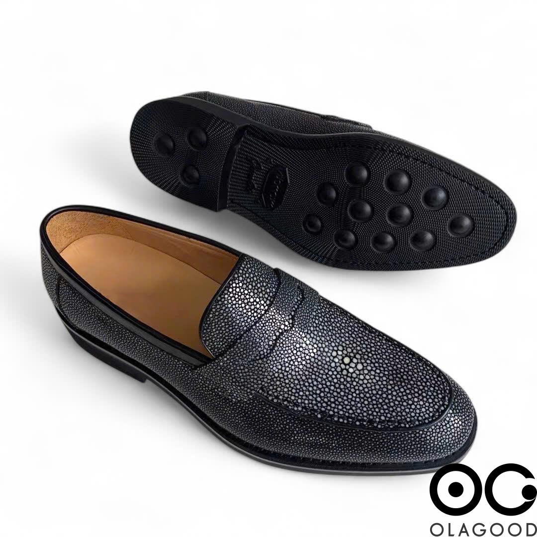 Giày loafer penny da cá đuối - GLP013D - Hình ảnh 3