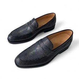 Giày loafer penny da cá đuối - GLP013D