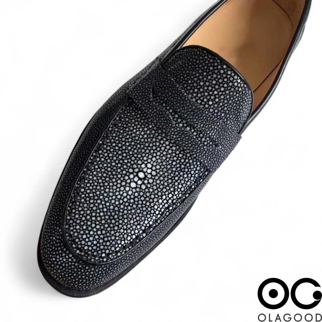 Giày loafer penny da cá đuối - GLP013D - Hình ảnh 6