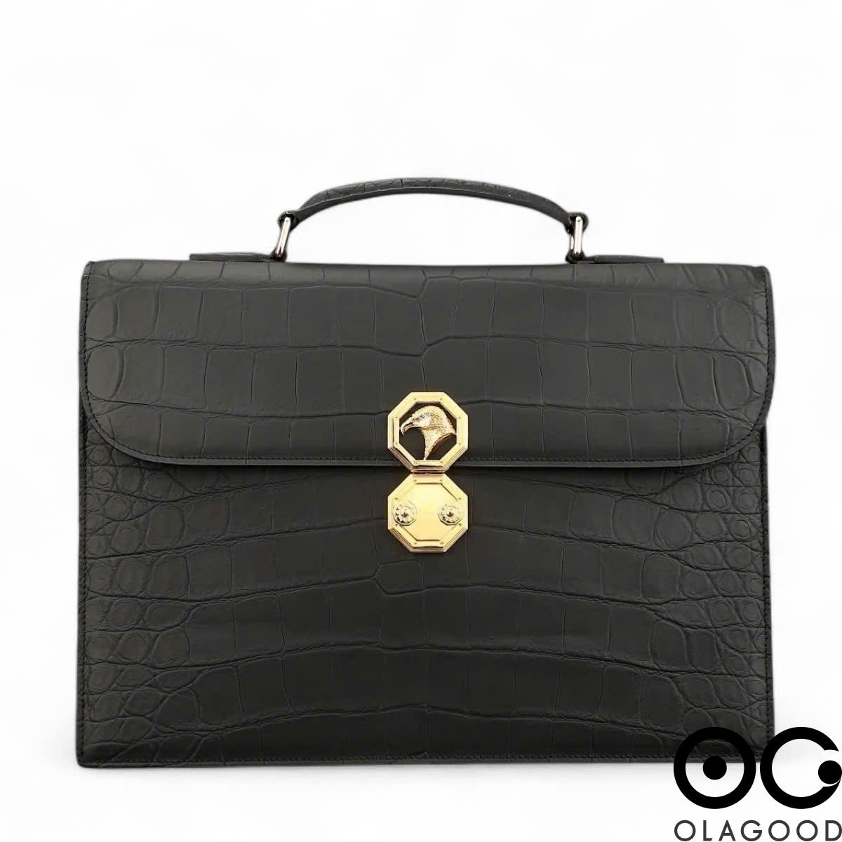 Cặp công sở da cá sấu nile nhập khẩu - CLT0139S - Hình ảnh 3