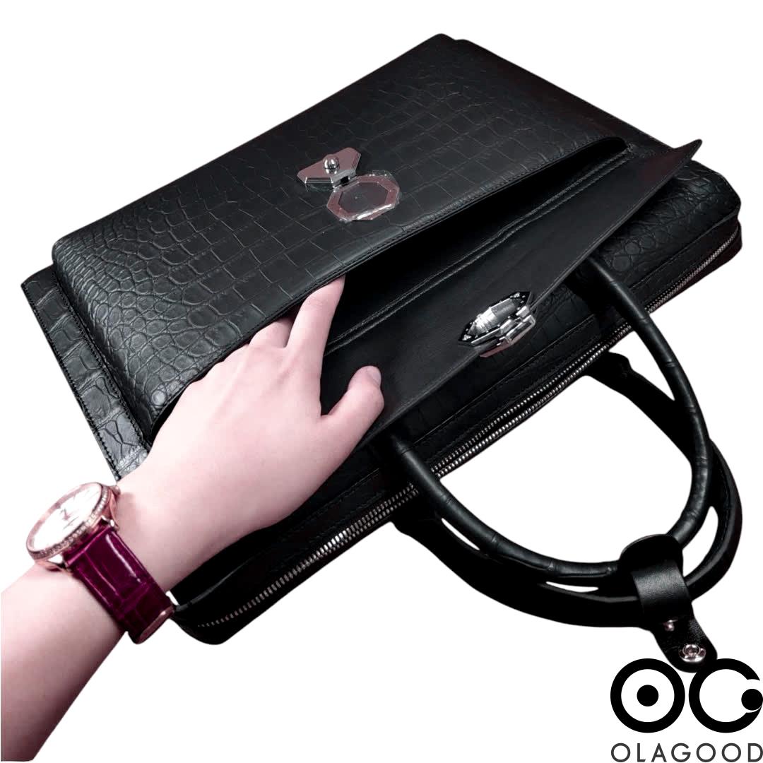 Túi xách công sở da cá sấu nile nhập khẩu - CLT0138S - Hình ảnh 8