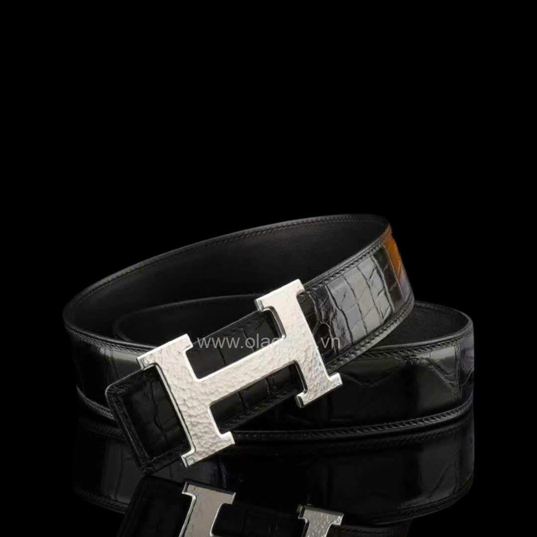 Thắt lưng da cá sấu - Khóa bạc ý S925 vẩy rồng - TLB0175S - Hình ảnh 3