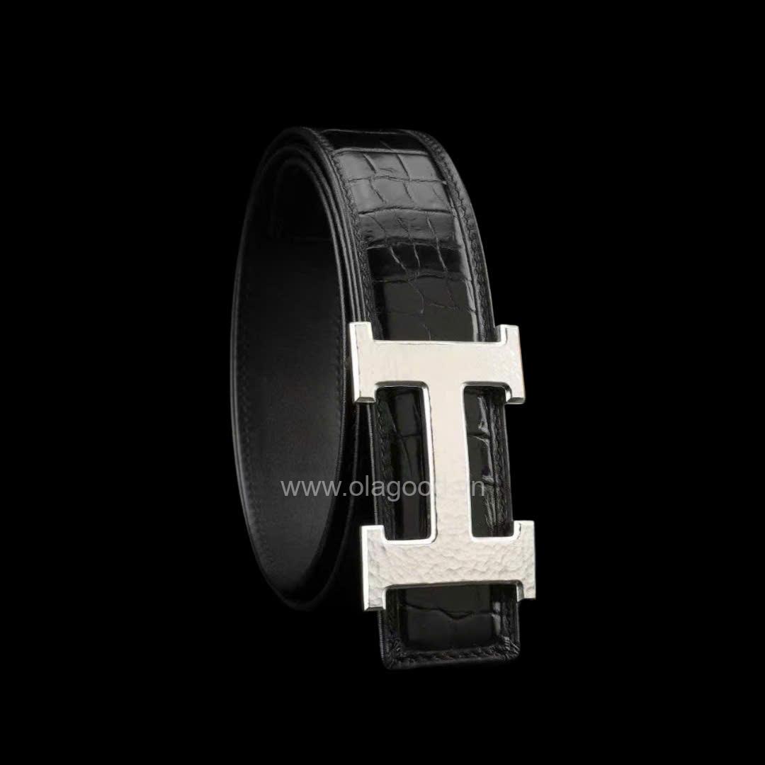 Thắt lưng da cá sấu - Khóa bạc ý S925 vẩy rồng - TLB0175S - Hình ảnh 4