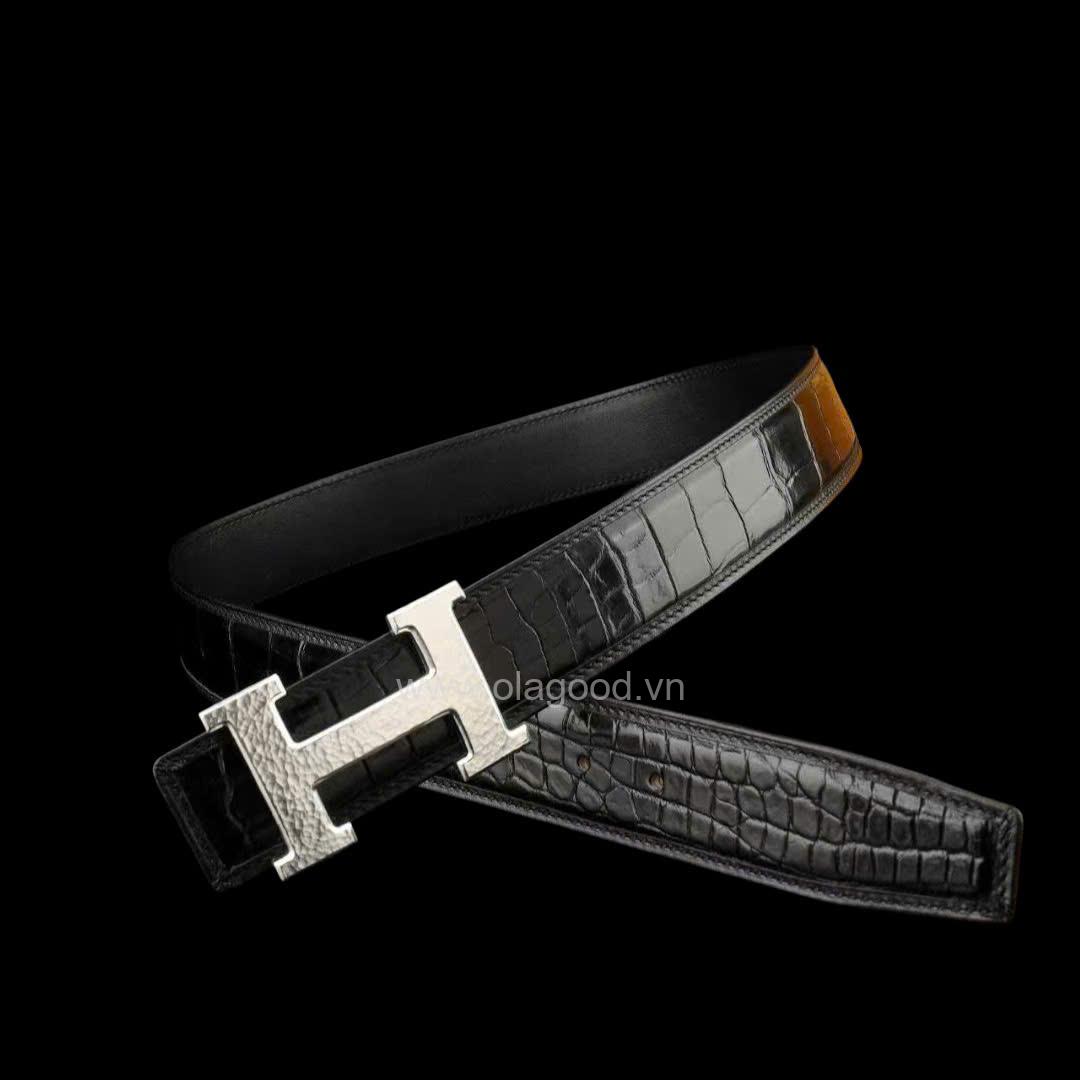 Thắt lưng da cá sấu - Khóa bạc ý S925 vẩy rồng - TLB0175S - Hình ảnh 5