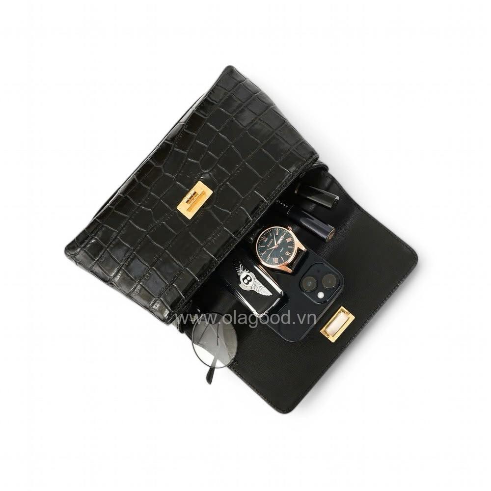 Túi nữ đeo vai da cá sấu - TXF0227S - Hình ảnh 6