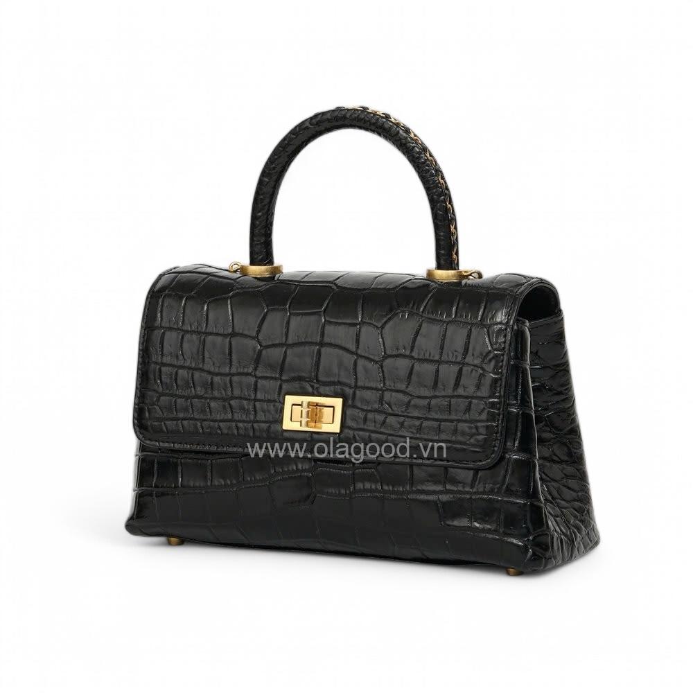 Túi nữ đeo vai da cá sấu - TXF0227S - Hình ảnh 4