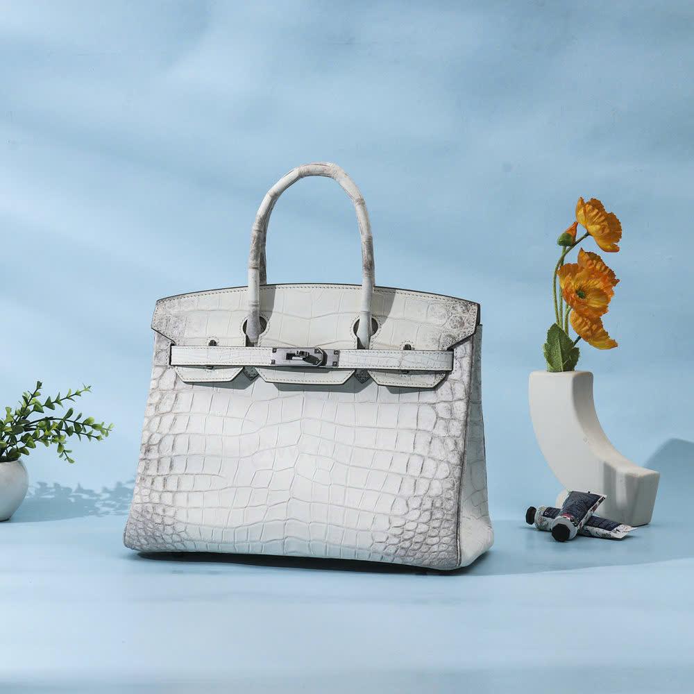Túi xách nữ birkin 30 da cá sấu himalaya - TXF0220S - Hình ảnh 14