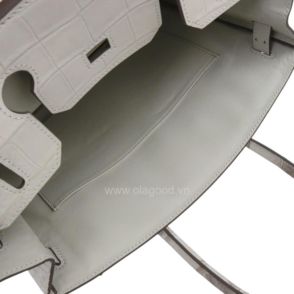 Túi xách nữ birkin 30 da cá sấu himalaya - TXF0220S - Hình ảnh 12