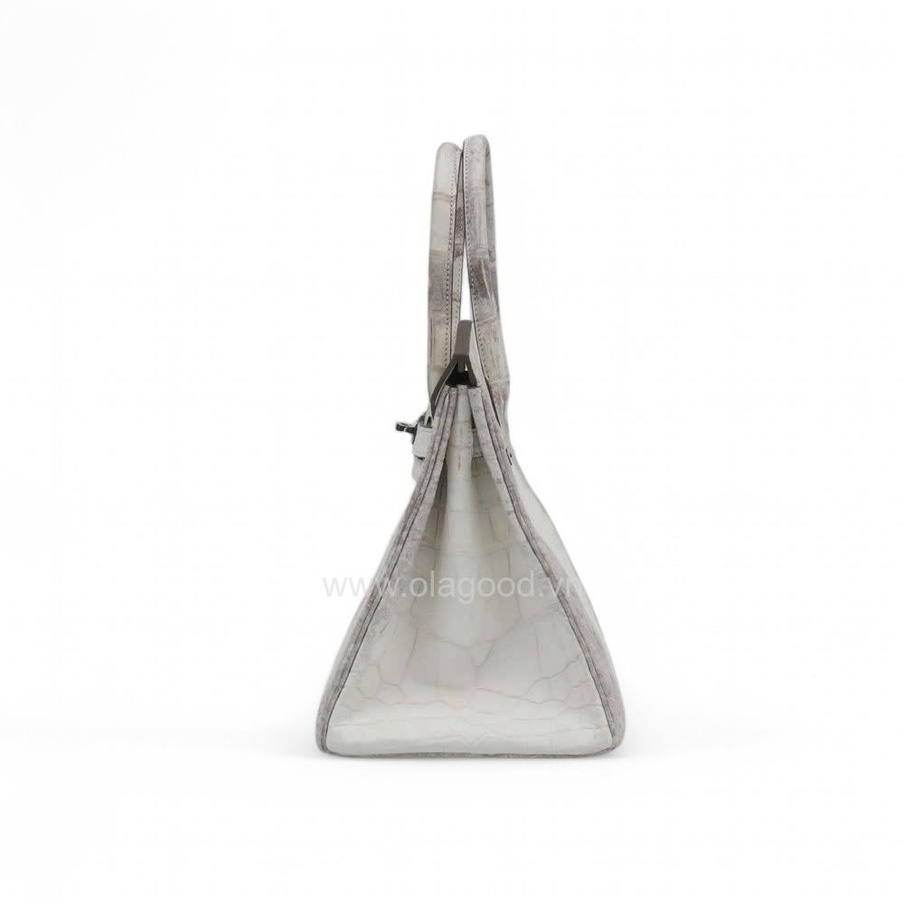 Túi xách nữ birkin 30 da cá sấu himalaya - TXF0220S - Hình ảnh 6