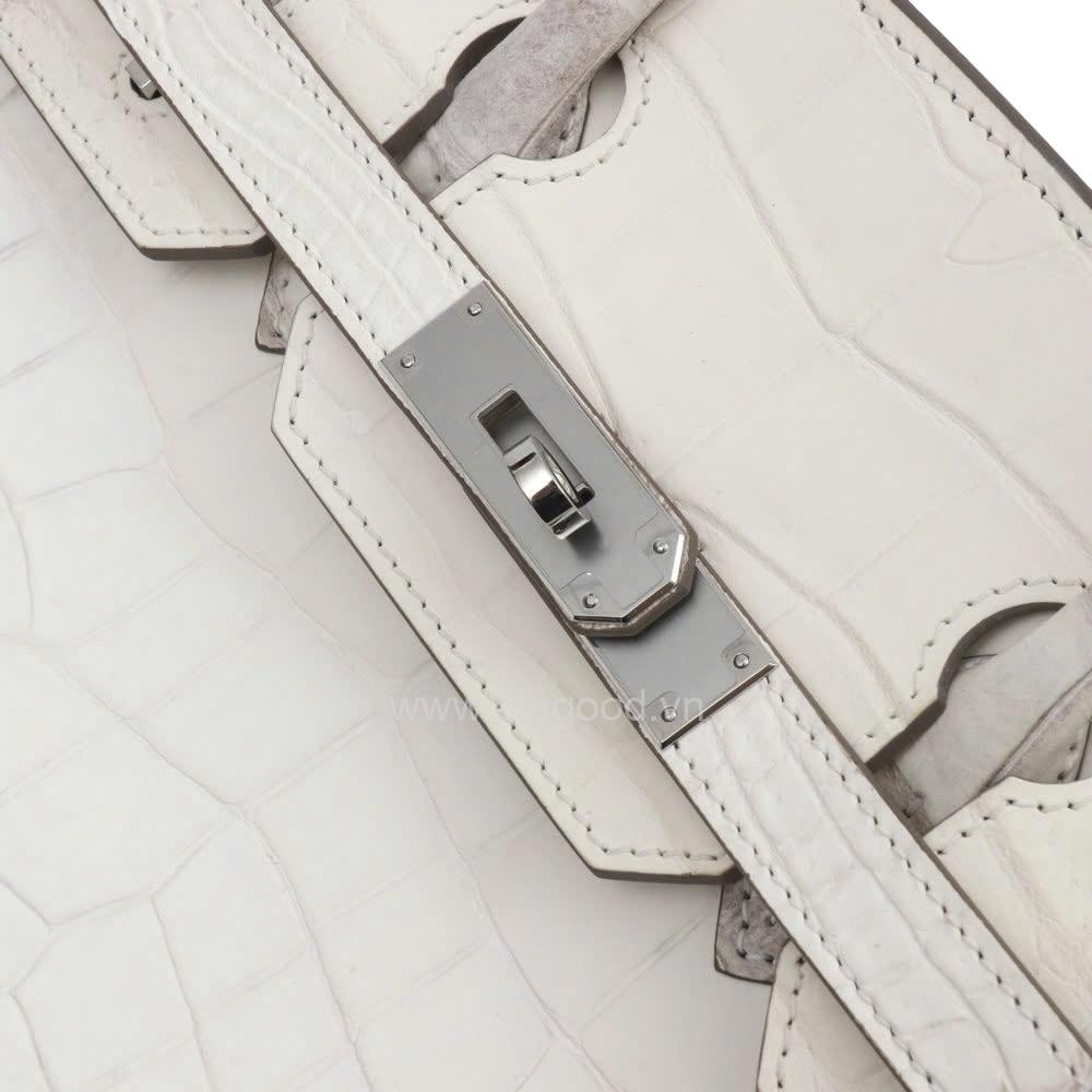 Túi xách nữ birkin 30 da cá sấu himalaya - TXF0220S - Hình ảnh 10