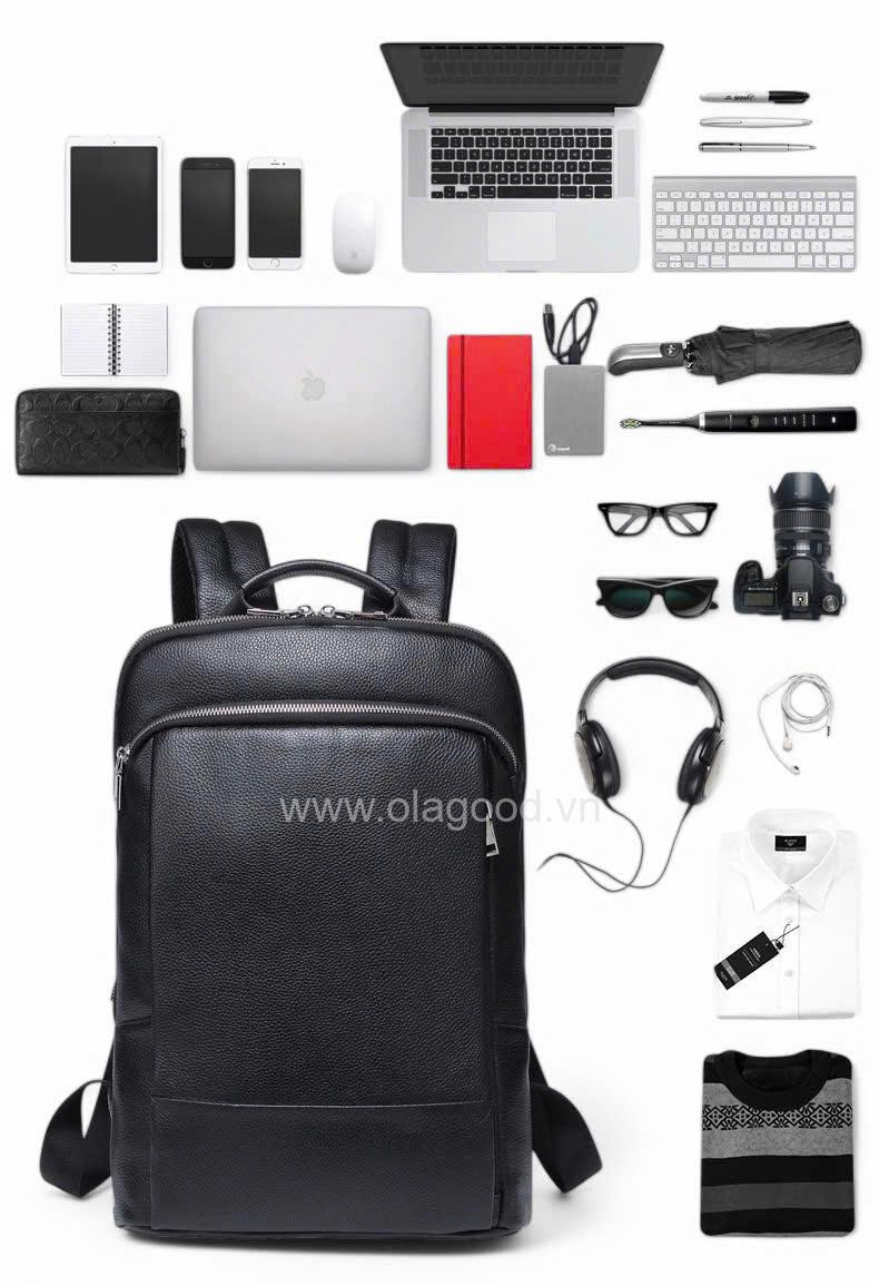 Balo công sở - dã ngoại da bò cao cấp - BL012B - Hình ảnh 10