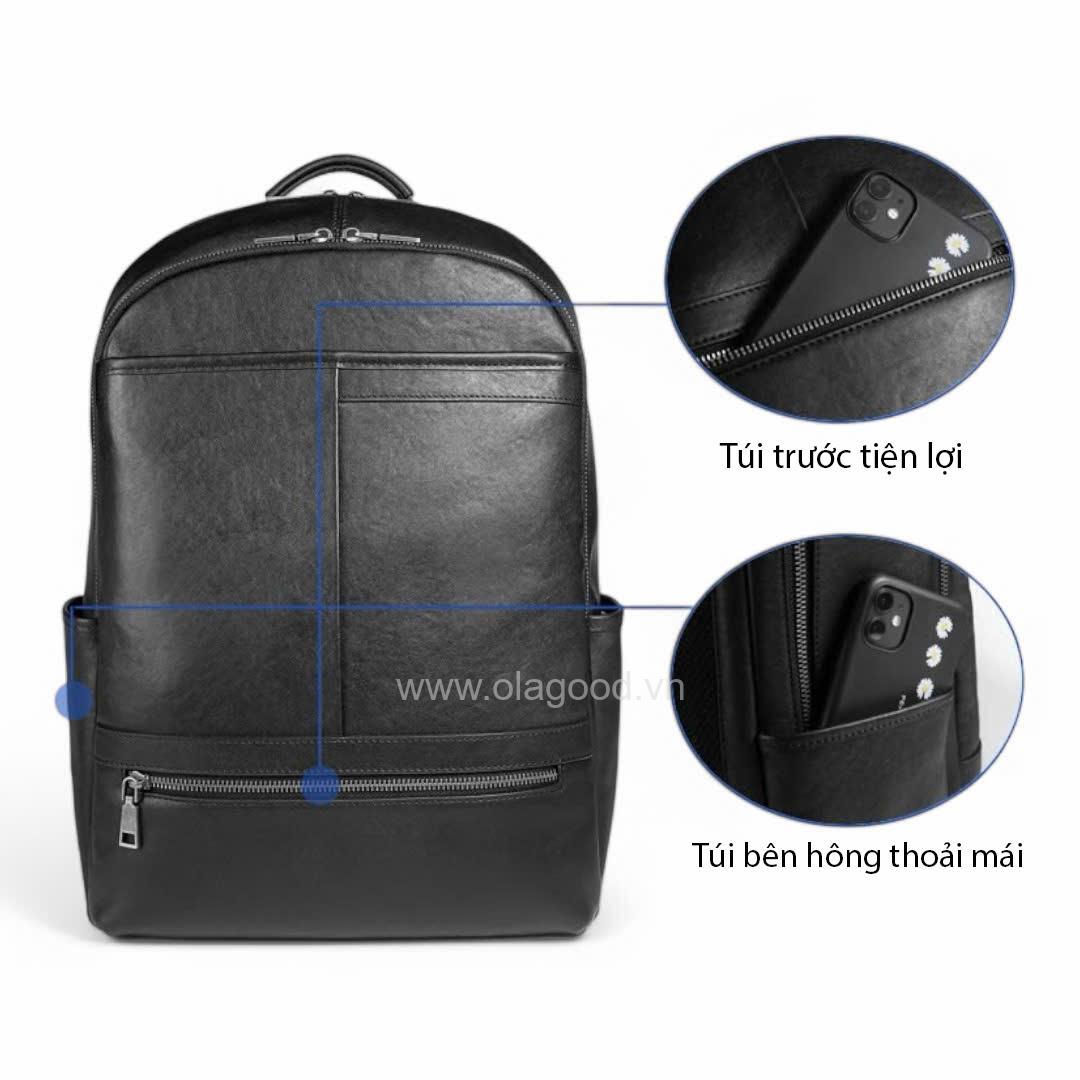 Balo du lịch nam da bò cao cấp - BL016B - Hình ảnh 13