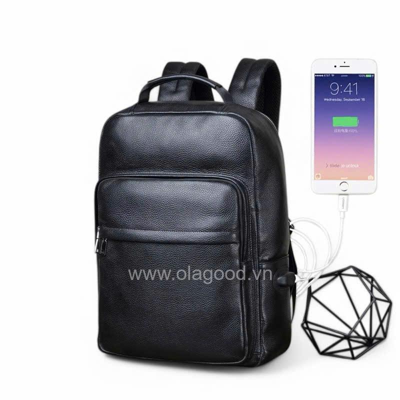 Balo nam công sở da bò cao cấp - BL017B - Hình ảnh 6