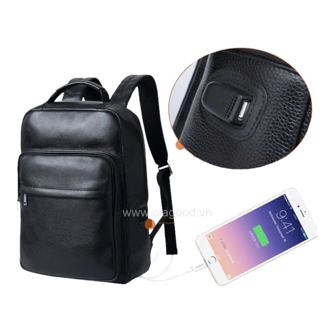 Balo nam công sở da bò cao cấp - BL017B - Hình ảnh 11