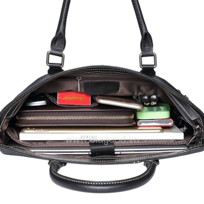 Cặp laptop công sở nam da bò cao cấp - LT0111B - Hình ảnh 8