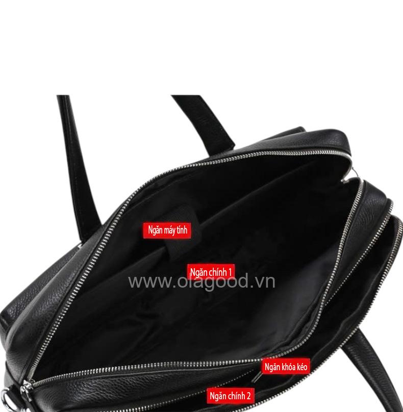 Cặp laptop nam da bò cao cấp - LT0114B - Hình ảnh 8