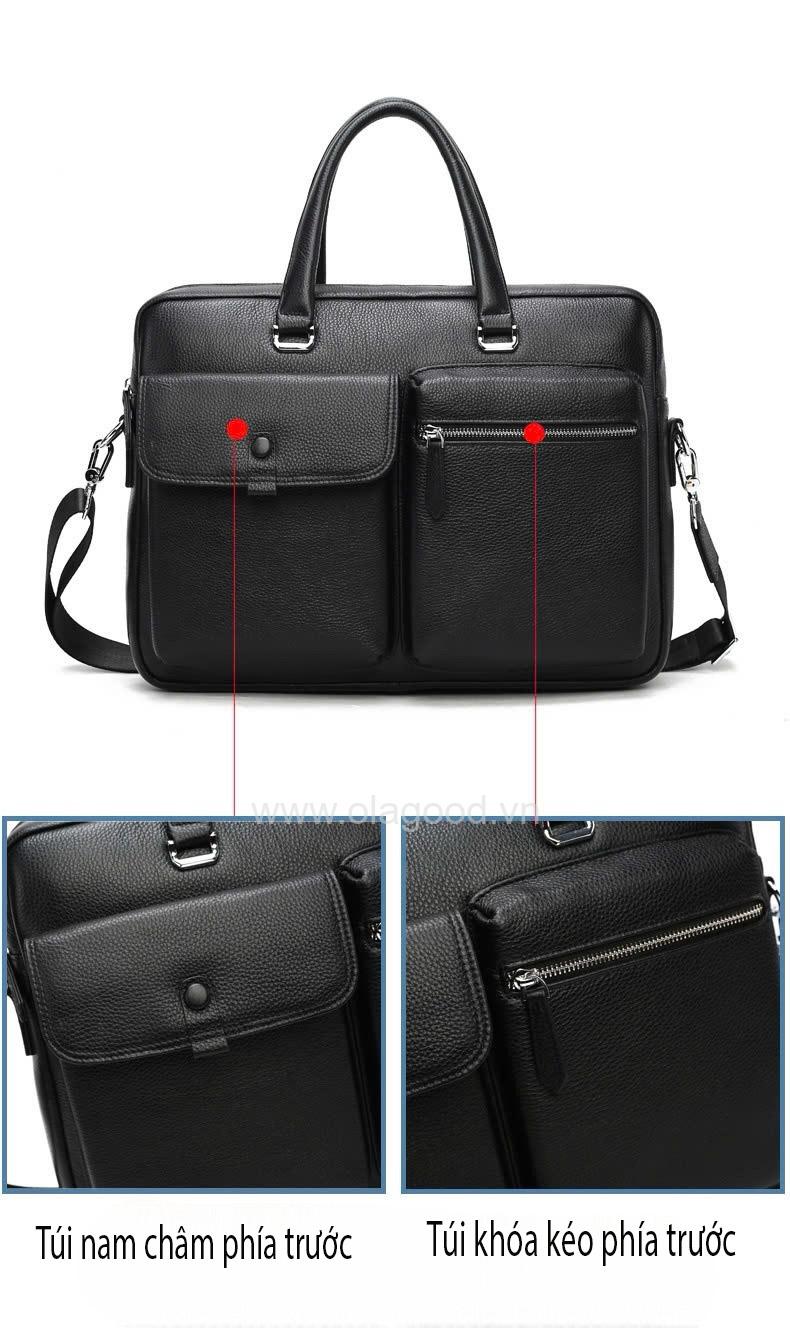 Cặp laptop nam da bò cao cấp - LT0114B - Hình ảnh 7