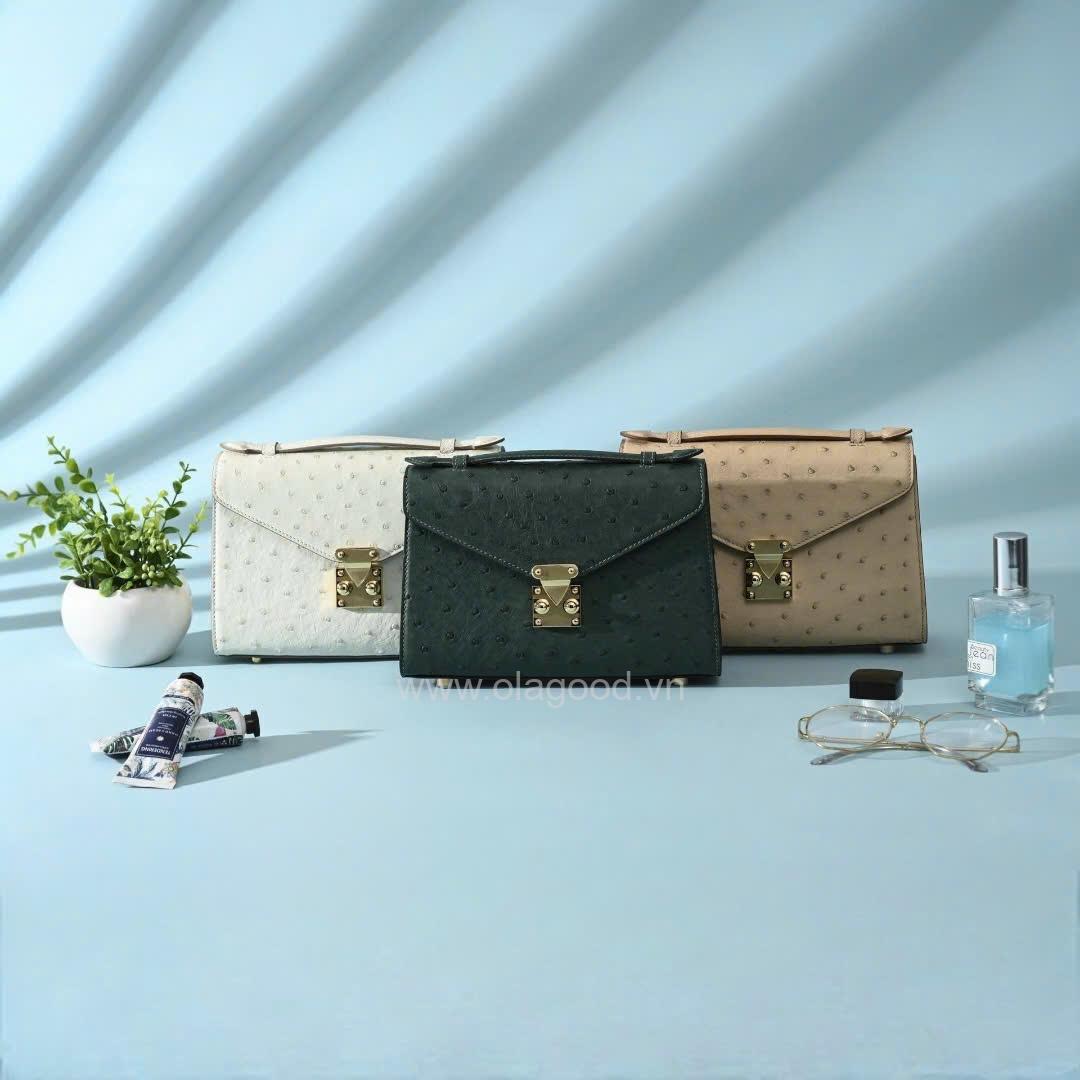 Túi da đà điểu nữ - TXF0216D - Hình ảnh 21