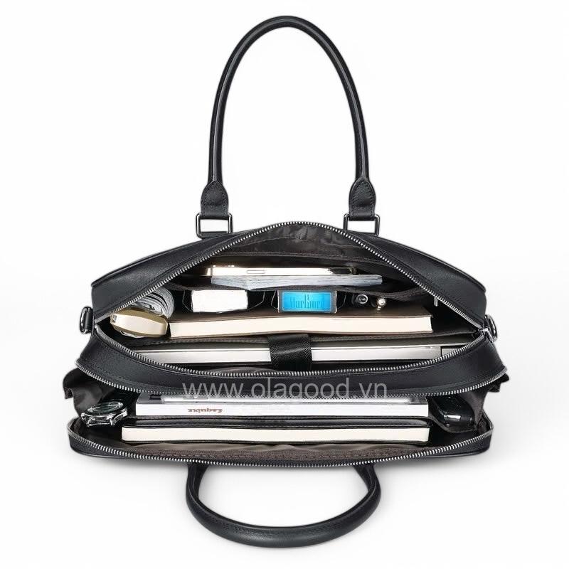 Túi đựng laptop nam công sở da bò cao cấp - LT0112B - Hình ảnh 7