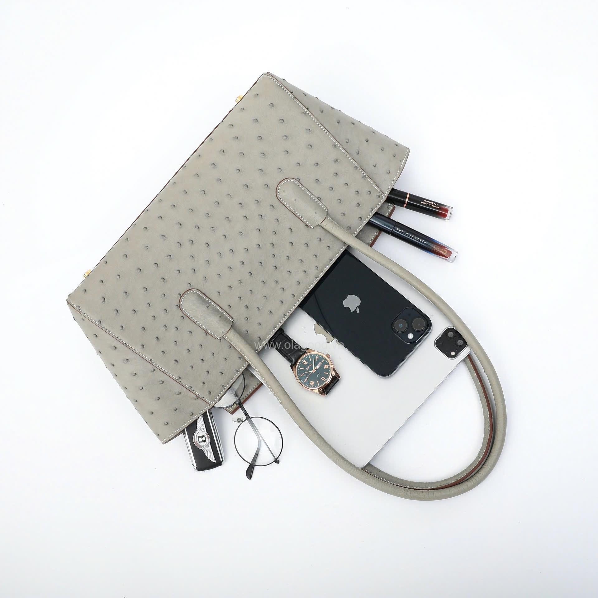 Túi nữ da đà điểu cao cấp - TXF0228D - Hình ảnh 7