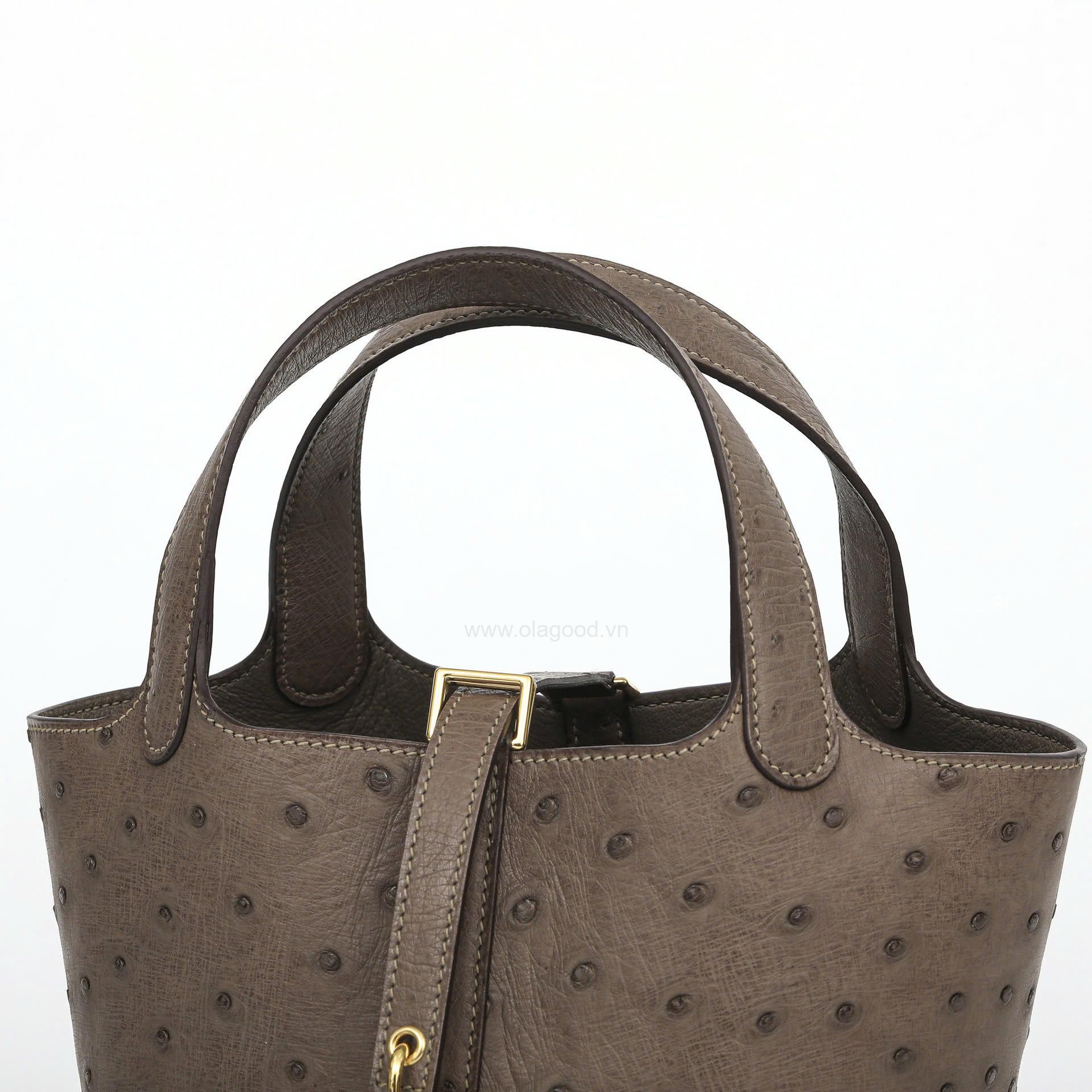 Túi nữ da đà điểu nhập khẩu - Khâu thủ công - TXF0232D - Hình ảnh 14