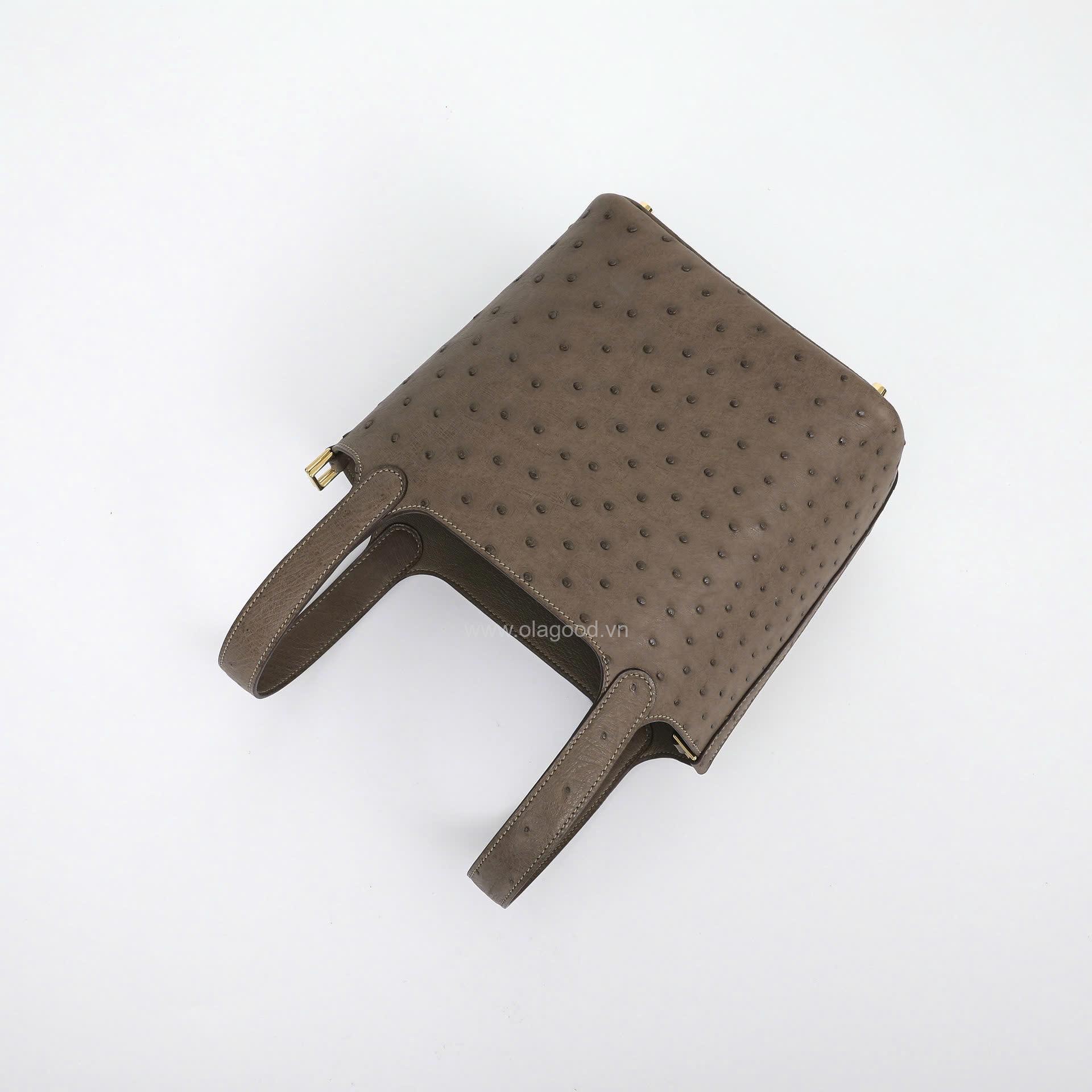 Túi nữ da đà điểu nhập khẩu - Khâu thủ công - TXF0232D - Hình ảnh 9