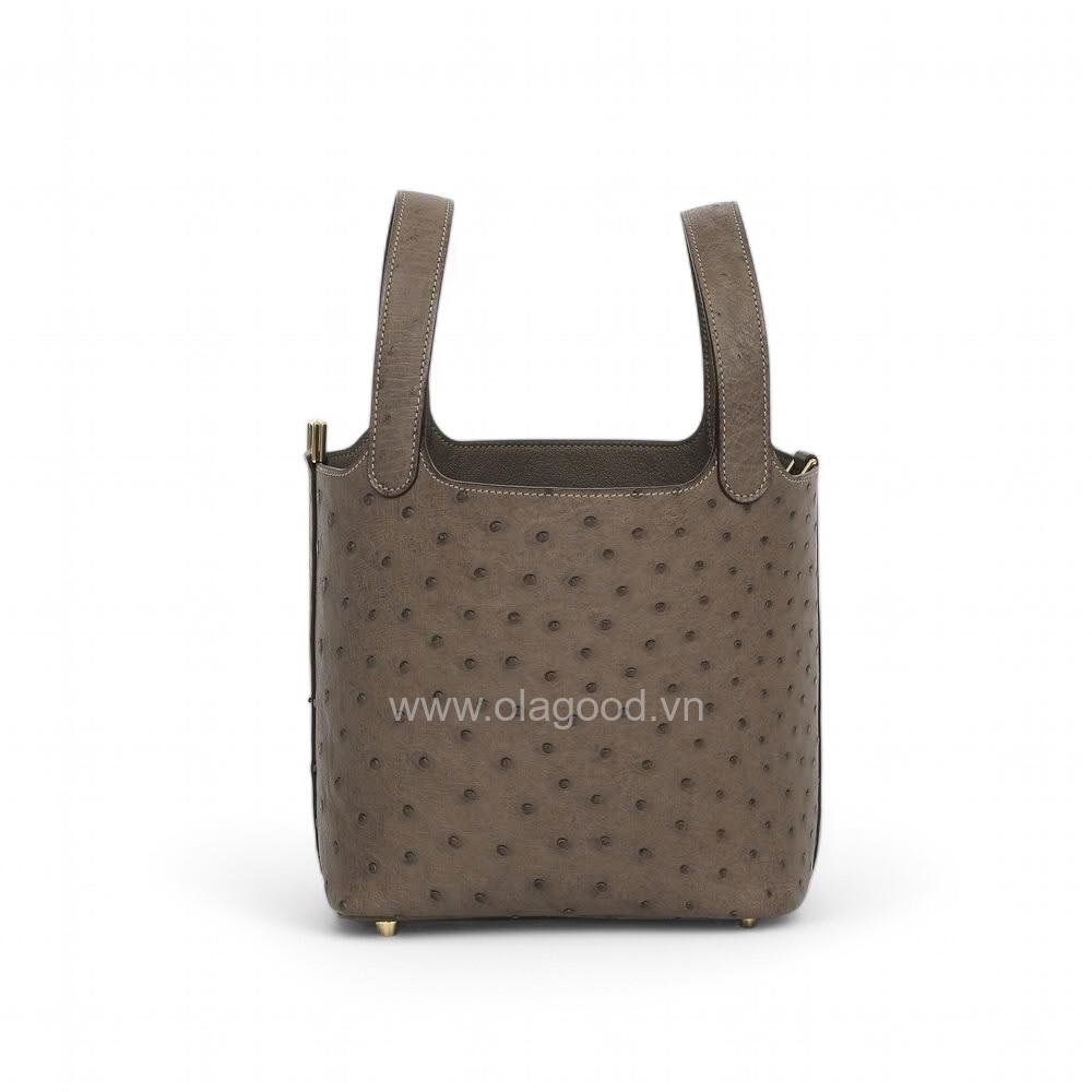 Túi nữ da đà điểu nhập khẩu - Khâu thủ công - TXF0232D - Hình ảnh 7