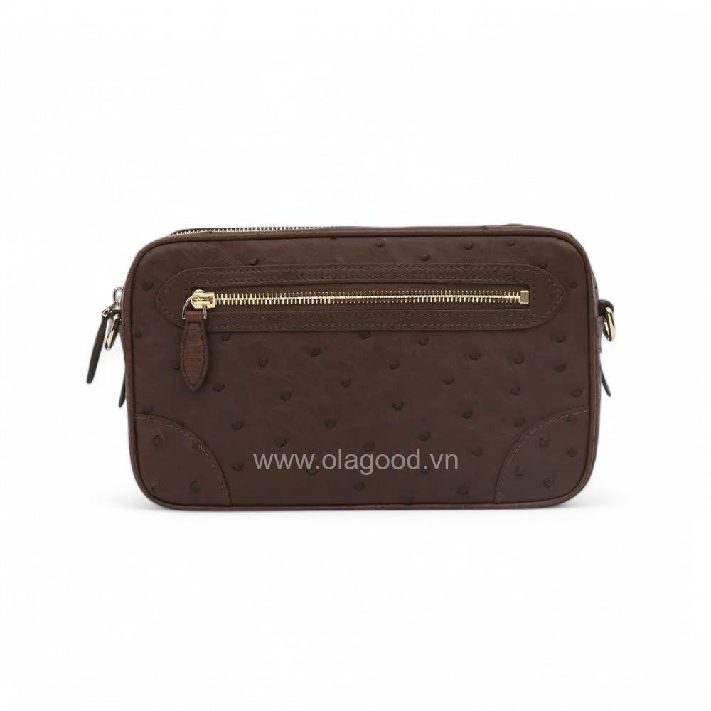 Túi xách da đà điểu thật - TXF0236D