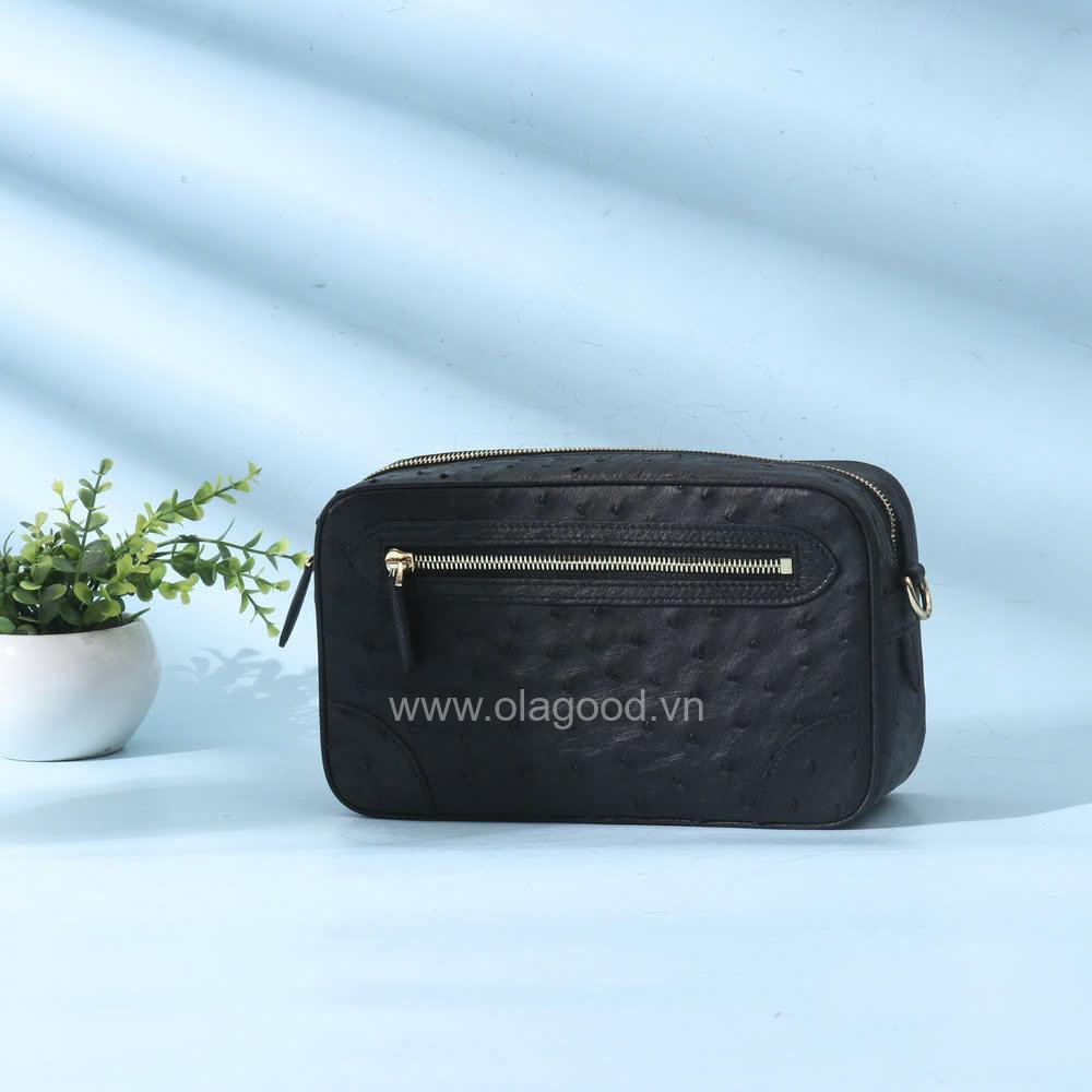 Túi xách da đà điểu thật - TXF0236D - Hình ảnh 15