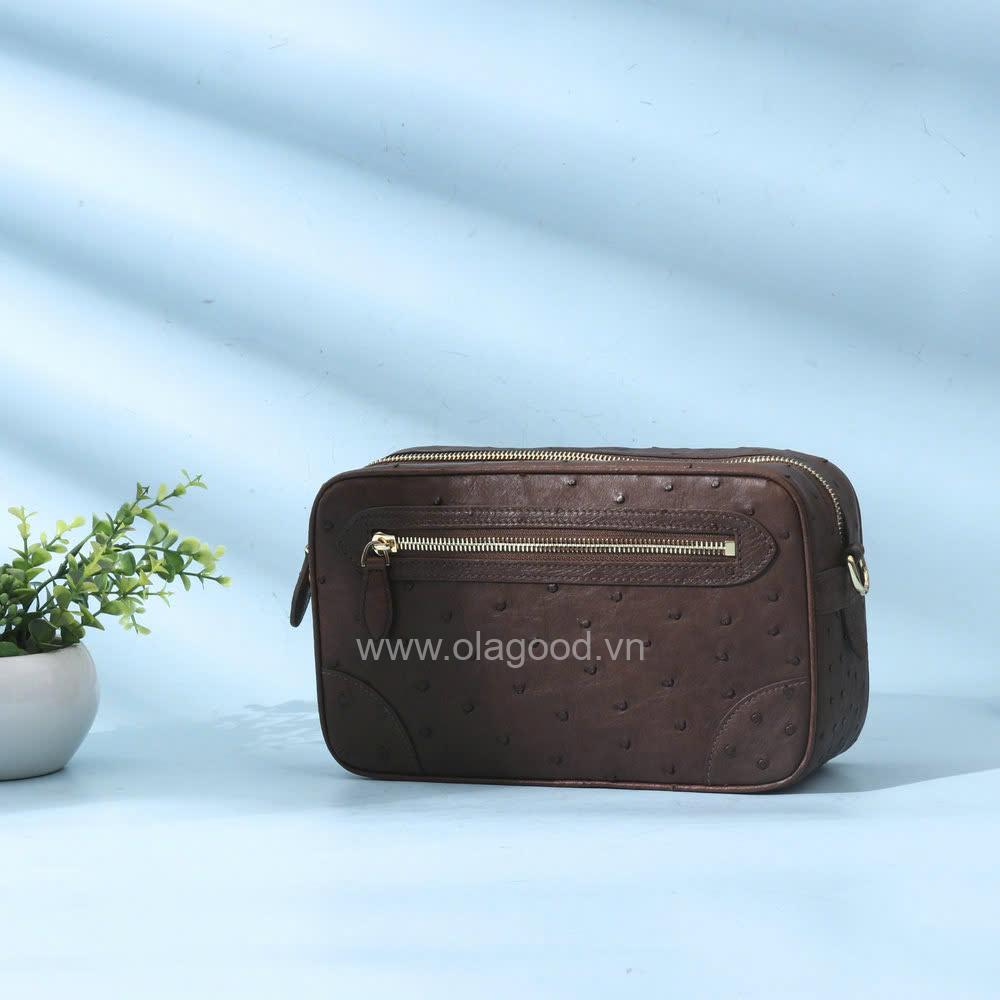 Túi xách da đà điểu thật - TXF0236D - Hình ảnh 16