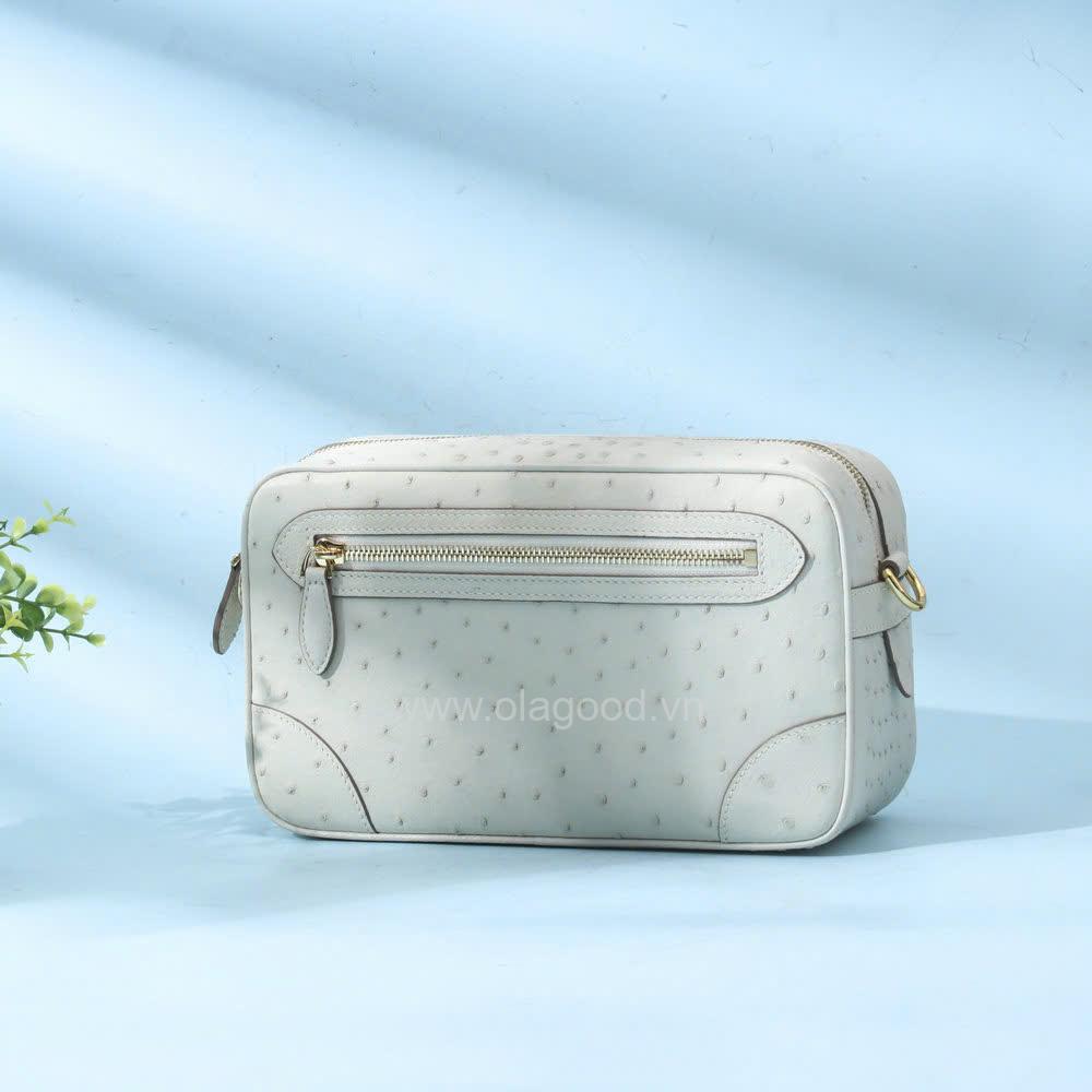 Túi xách da đà điểu thật - TXF0236D - Hình ảnh 17