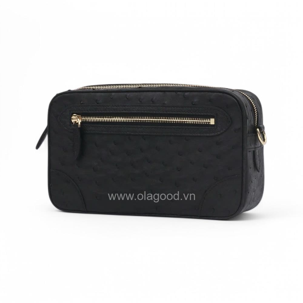 Túi xách da đà điểu thật - TXF0236D - Hình ảnh 4