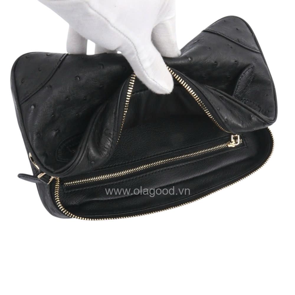 Túi xách da đà điểu thật - TXF0236D - Hình ảnh 12