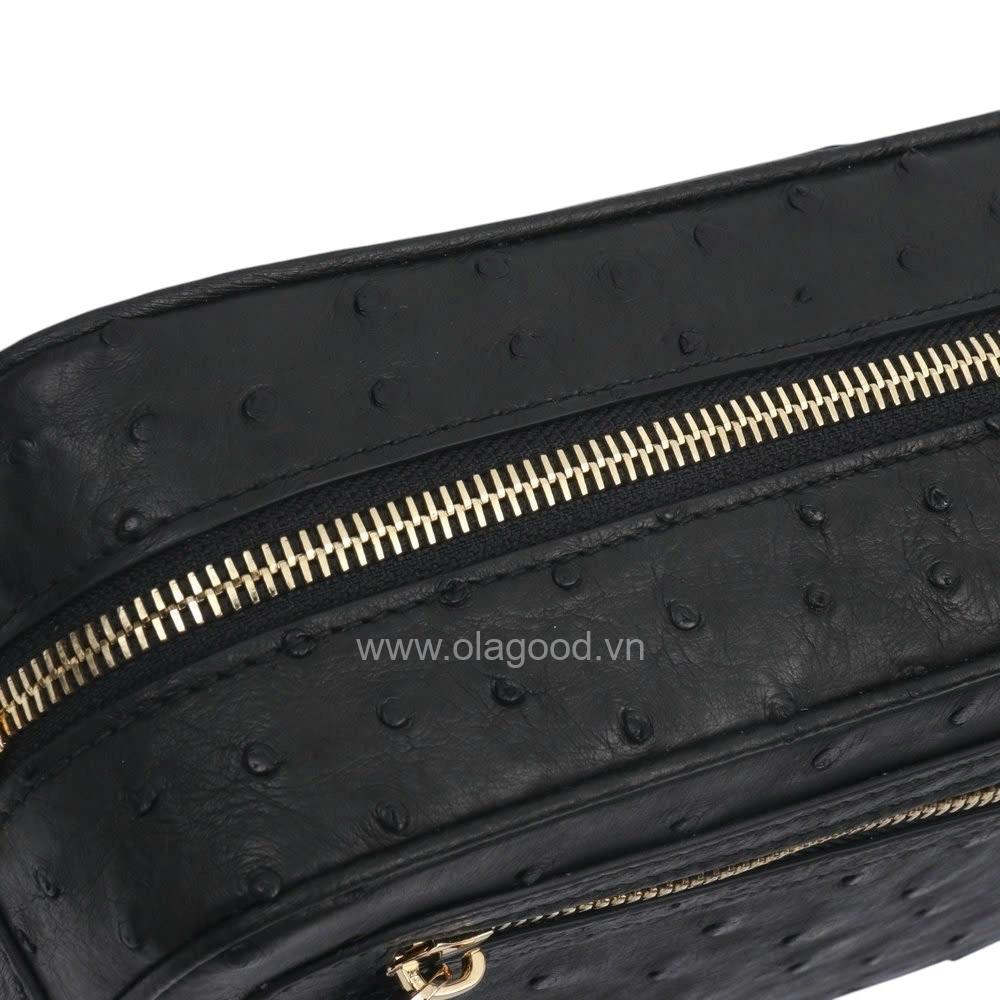 Túi xách da đà điểu thật - TXF0236D - Hình ảnh 8