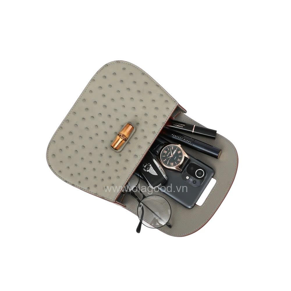 Túi xách nữ da đà điểu - TXF0213D - Hình ảnh 10