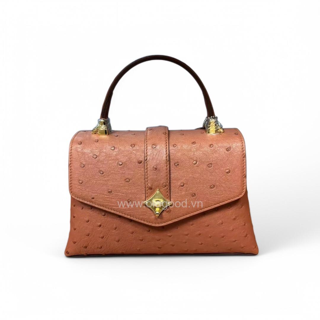Túi xách nữ da đà điểu cao cấp - TXF0219D - Hình ảnh 6