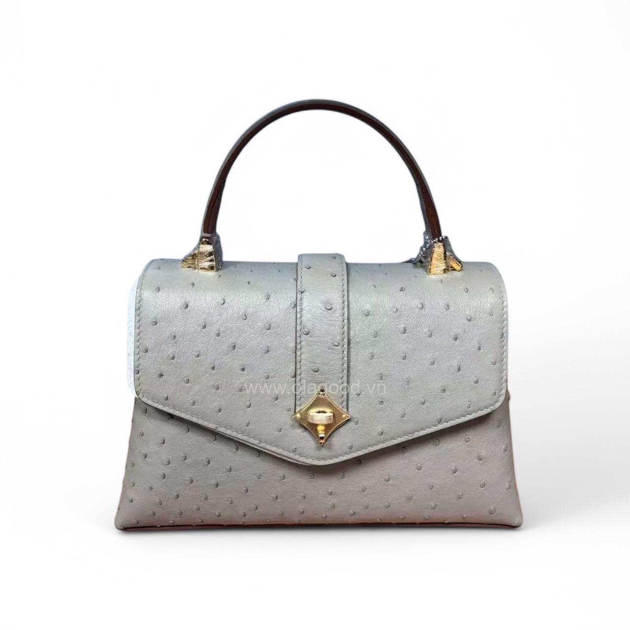 Túi xách nữ da đà điểu cao cấp - TXF0219D - Hình ảnh 9