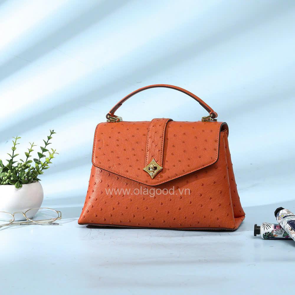 Túi xách nữ da đà điểu cao cấp - TXF0219D - Hình ảnh 22