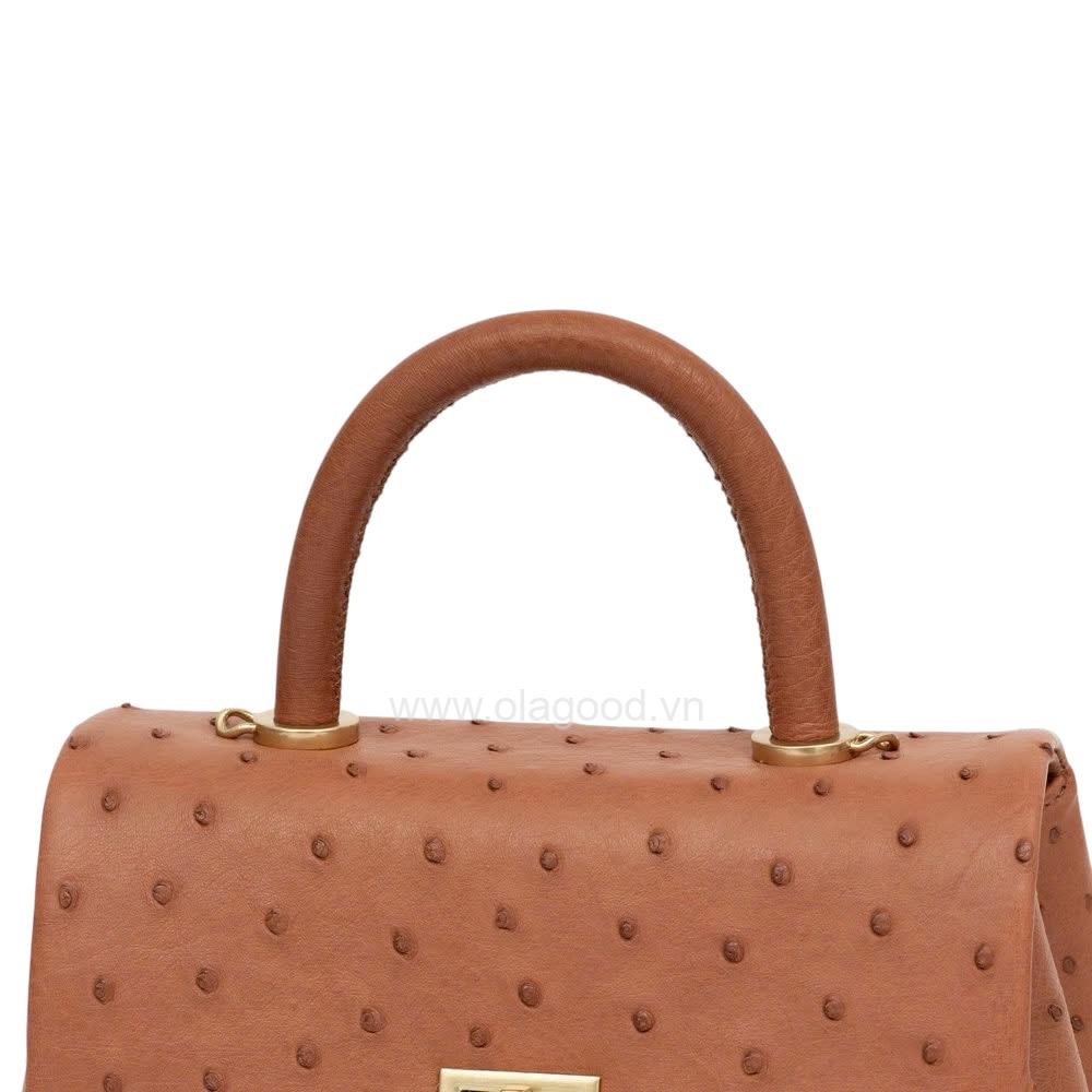 Túi xách nữ da đà điểu thật - TXF0224D - Hình ảnh 11