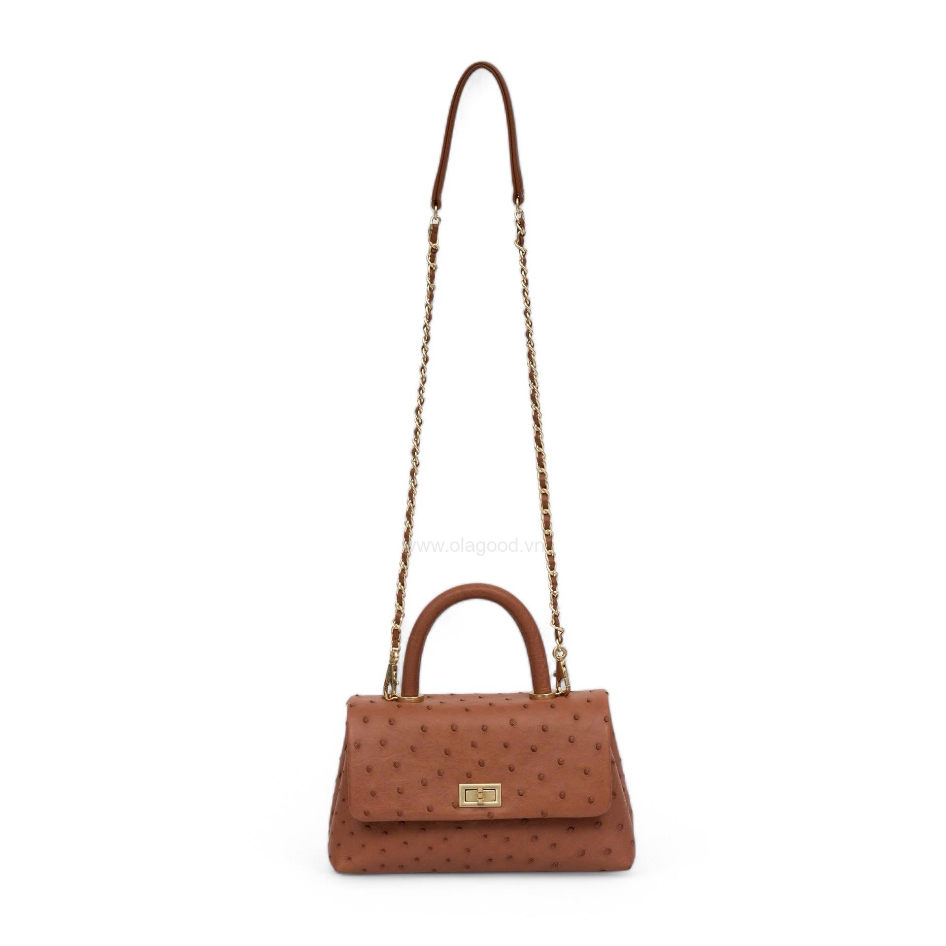 Túi xách nữ da đà điểu thật - TXF0224D - Hình ảnh 4