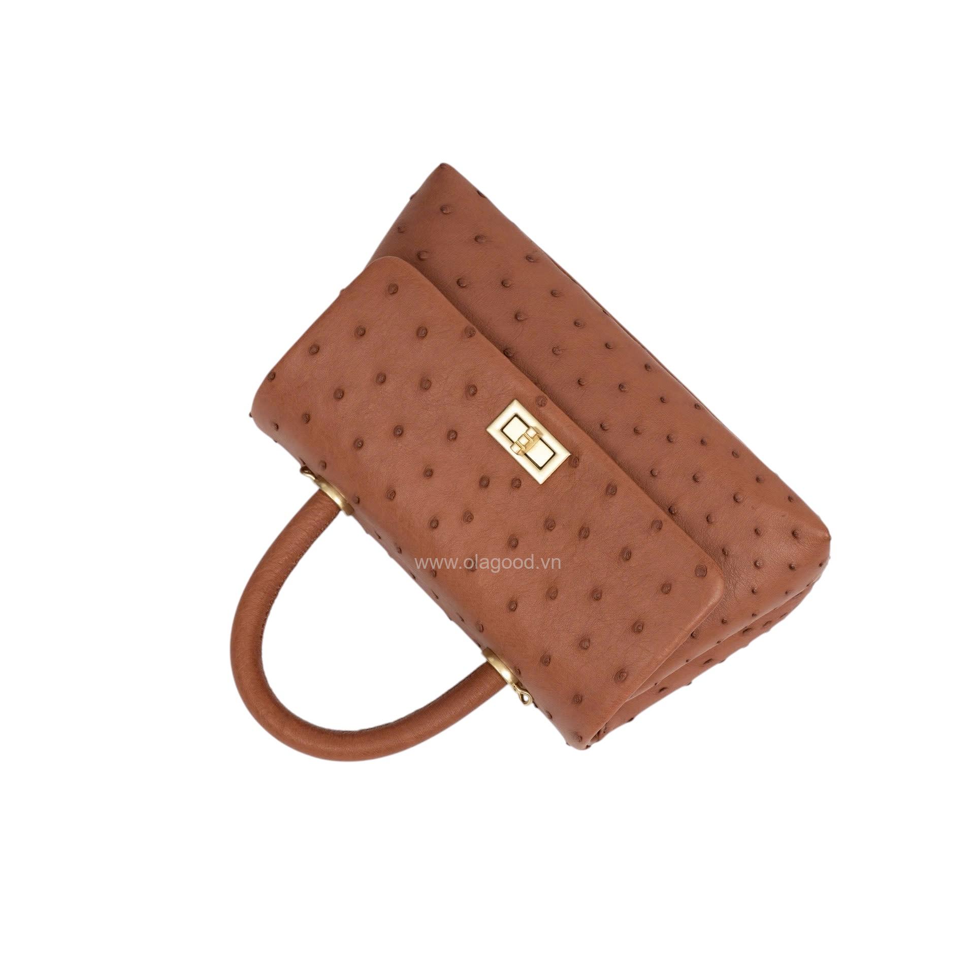 Túi xách nữ da đà điểu thật - TXF0224D - Hình ảnh 6