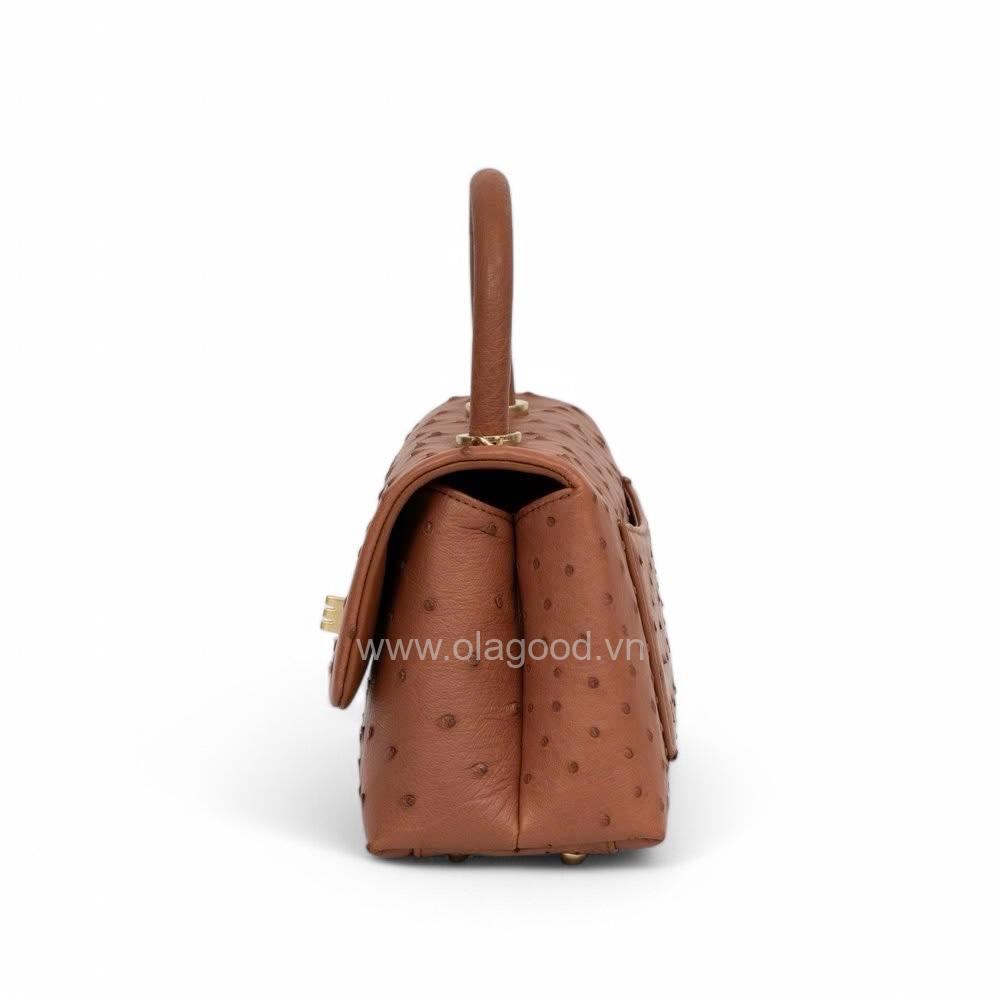 Túi xách nữ da đà điểu thật - TXF0224D - Hình ảnh 7