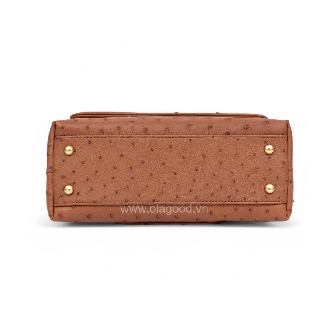 Túi xách nữ da đà điểu thật - TXF0224D - Hình ảnh 8