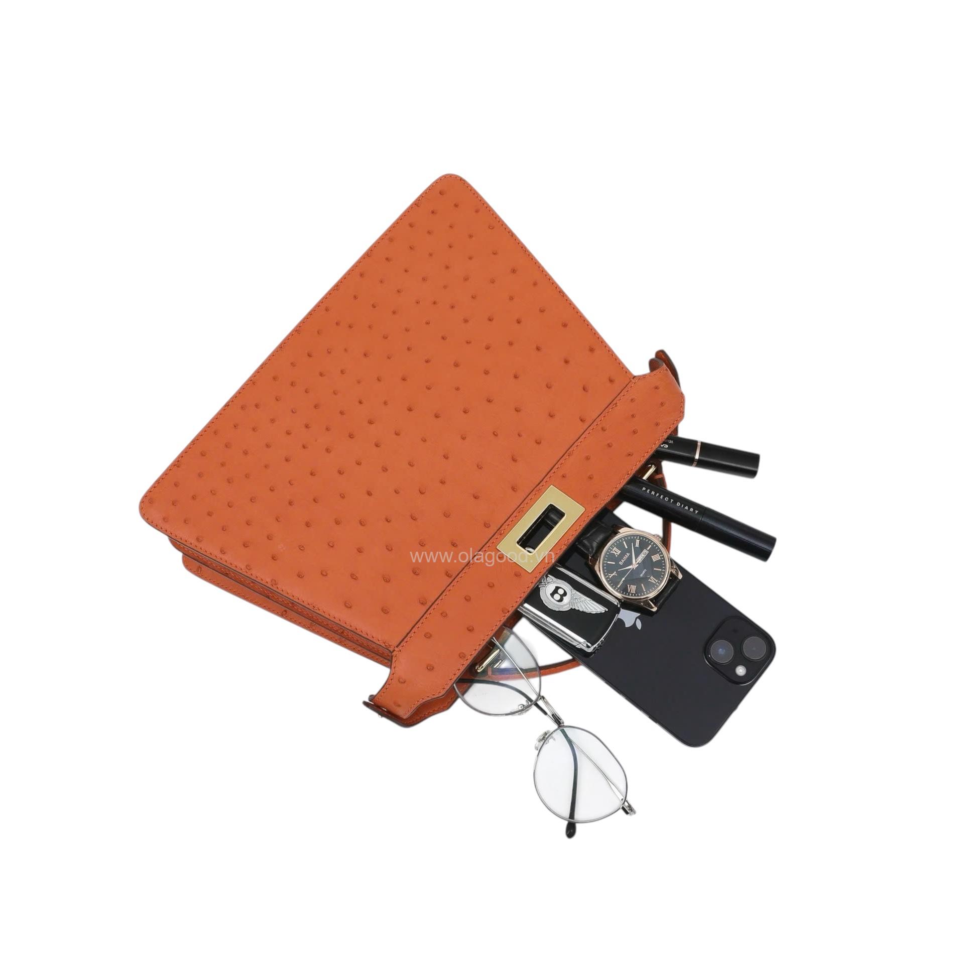 Túi xách nữ đà điểu cao cấp - TXF0240D - Hình ảnh 7