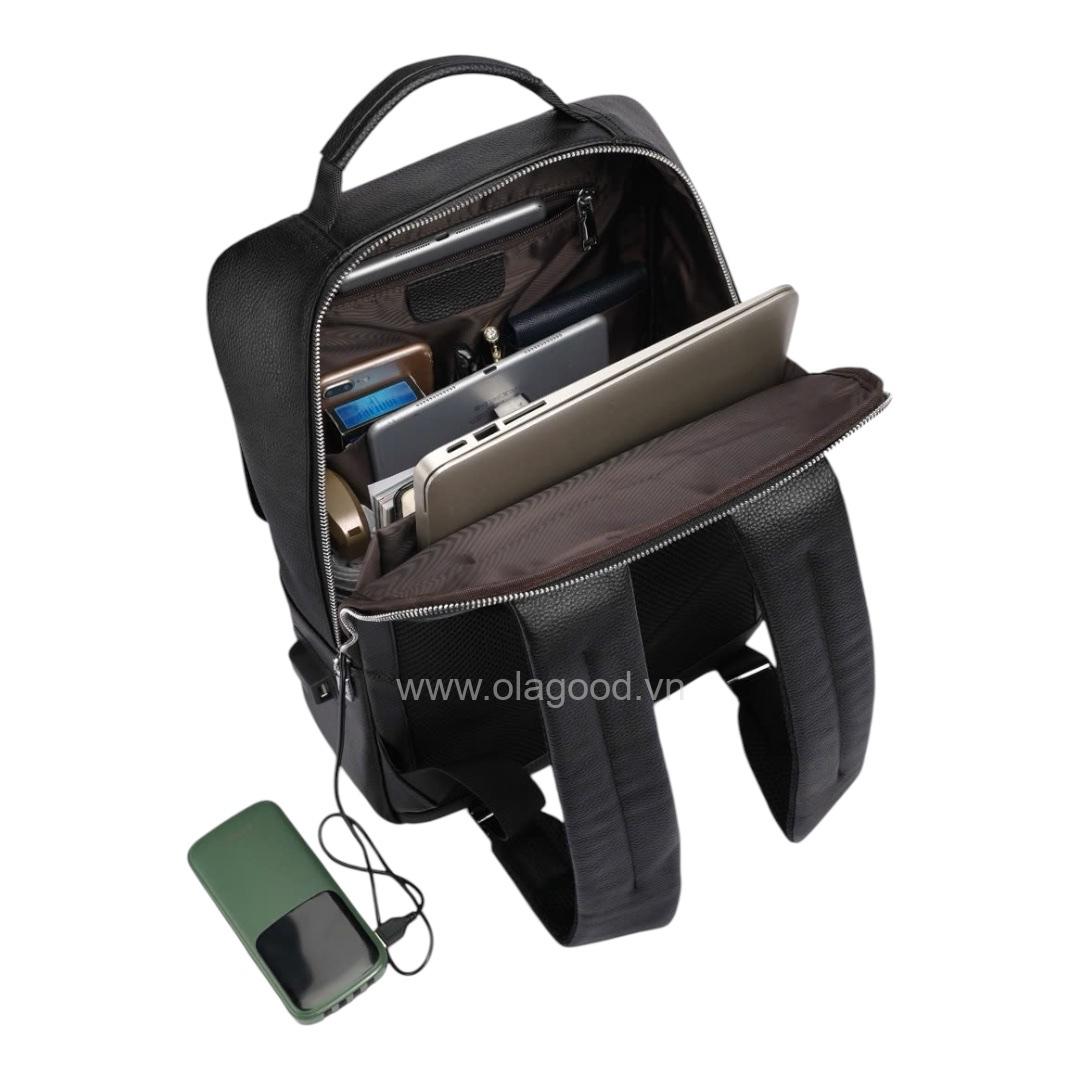 Balo du lịch nam da bò cao cấp - BL018B - Hình ảnh 7