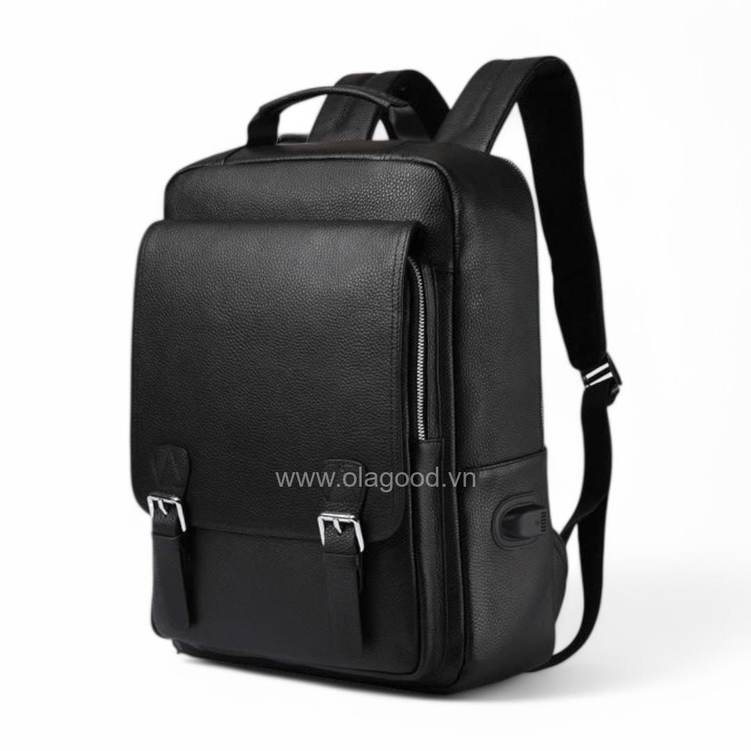 Balo du lịch nam da bò cao cấp - BL018B - Hình ảnh 4
