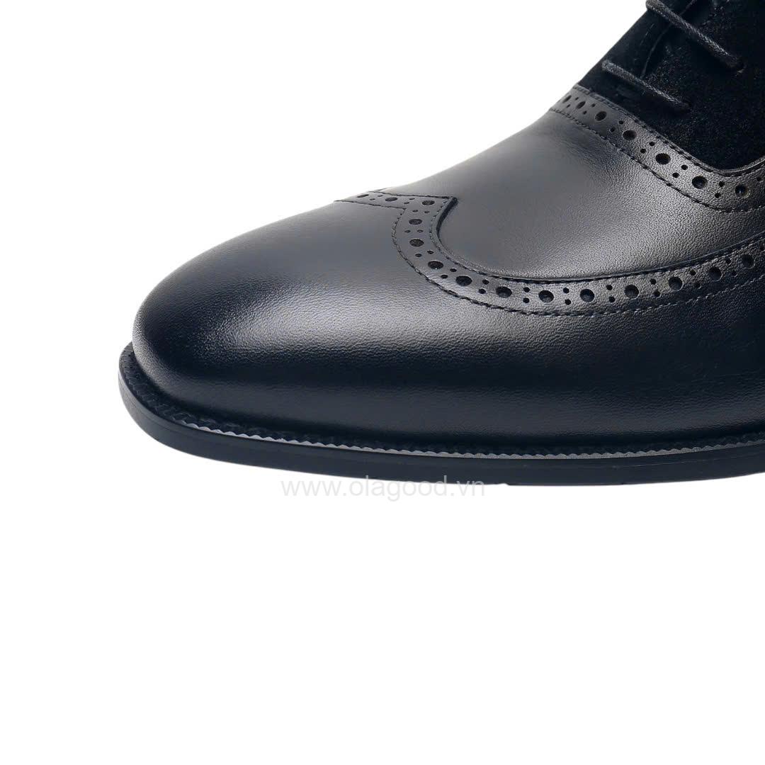 Boot lace wingtip da bê cao cấp - ZBL013B - Hình ảnh 6