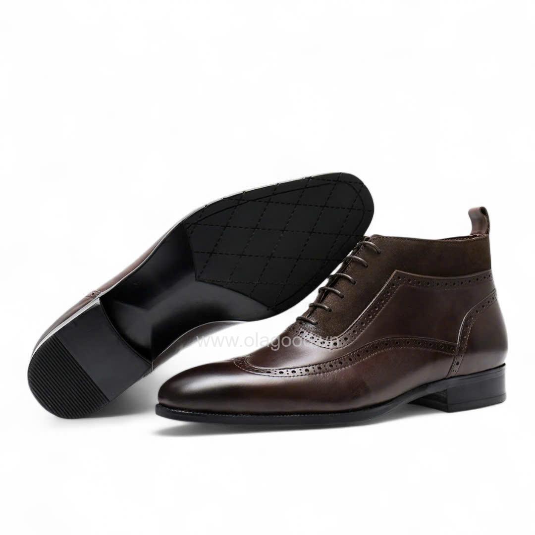 Boot lace wingtip da bê cao cấp - ZBL013B - Hình ảnh 13