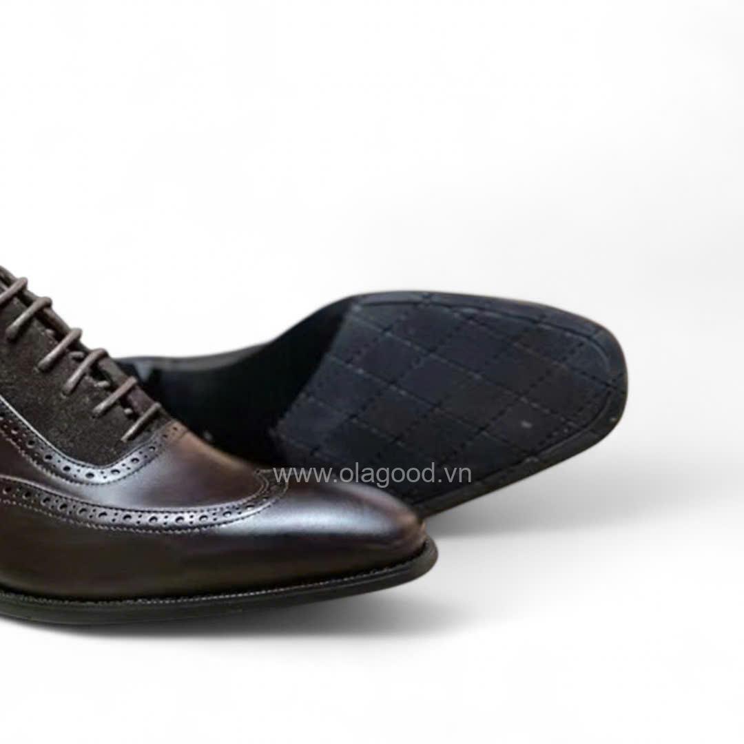 Boot lace wingtip da bê cao cấp - ZBL013B - Hình ảnh 14